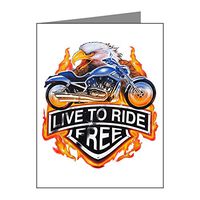 Note Card Live To Ride Free Eagle Motorcycle