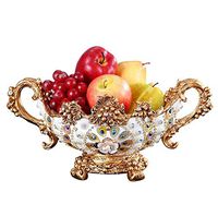 Bowl Fruit Plate, European Fruit Plate Home Dried Fruit Plate High-End American Creative Living Room Coffee Table Decorations Ornaments Candy Plate Hotel tableware home noodles boiled fish soup bowl