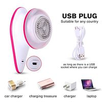 Lint Remover - USB Rechargeable Electric Sweater Clothes Fuzz Shaver with Replace Cyclone Blade Cleaning Brush