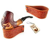 New Genuine Leather Pipe Stand Rack Holder Rest for Tobacco Smoking Pipe, Fits Most Pipes, Handmade (SMALL)