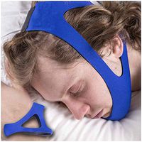 Anti Snoring Chin Strap for Better Sleep Snoring Solution Instant Stop Snore Remedies Aids Snoring Relief Devices Anti Snore Jaw Supporter by AirPromise Adjustable Size (T Blue)