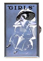 C1900 Pin Up Girl Elegant Sexy Illustration Decorative Pill Box
