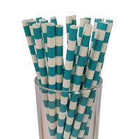 Free DHL 500 pcs Teal Blue Sailor Stripe Paper Straws Bulk, Horizonal Striped Paper Drinking Straws for Holiday Party, Wedding, Birthday, Circle Rugby Stripe Mason Jar Straws