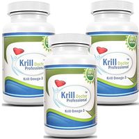Krill Doctor Professional Antarctic Red Krill Oil 180 Softgels 1200mg Serving Omega-3 Fatty Acids Epa DHA