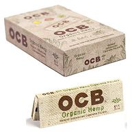 OCB ORG HEMP 1 1/4 WIDE Si OCB Organic Hemp Rolling Papers 1 1/4 Size-Full Box (24 Books), 1.25, brown