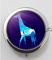 BlackKey Animal Giraffe Outline 3-Compartment Decorative Pocket Gift Box Case Organizer for Pill, Color 1 -407