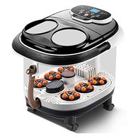 KYL Foot Spa Bath Soaker with Heat Bubbles Vibration and Massage Pedicure Motorized Massager Professional Home Tired Feet Stress Relief