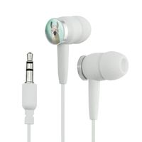 Graphics and More Hip Llama with Glasses Novelty in-Ear Earbud Headphones - White