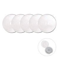 60mm Straight Rotary Replacement Blades fits Fiskars 193730-1004/Fiskars 01-005896/OLFA/DAFA/Dremel,Decorative Rotary Blades for Quilting,Scrapbooking,Leather,Vinyl etc (5pcs in a Pack)