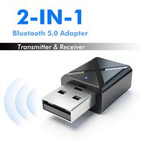 LFJNET Best Choice 2 in 1 Bluetooth 5.0 Transmitter Receiver 3.5mm Wireless Stereo Audio Adapter