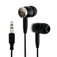 Artsy Coffee Beans Novelty in-Ear Earbud Headphones - Black