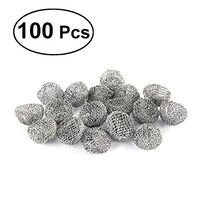 ROSENICE Stainless Steel Metal Tobacco Pipe Screens Smoking Pipe Filters 20mm 100pcs