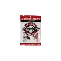 INDEPENDENT Skateboard Hardware 1" Phillips Black/Red 8 Nuts and Mounting Bolts