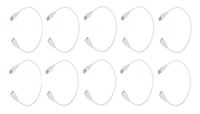 10 PCS USB 2.0 A Male to A Female Extension 28 OR 24AWG Cable (Gold Plated) White 1.5-Feet, CNE607139