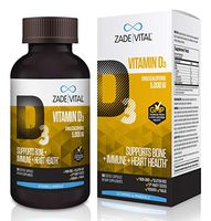 Zade Vital Vitamin D3 5,000 IU, Cholecalciferol, Support Immune, Bone and Heart Health, Dietary Supplement, 180 Softgel Capsules, Non GMO, Gluten Free, Kosher, Halal, GMP, 6 Months Supply