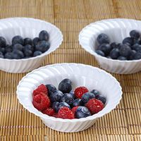 Efavormart 60 Pcs - White Flaired Round 5oz Disposable Plastic Bowl Tableware For Wedding Banquet Event Party Decoration