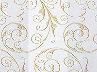 Christmas Print Cello Bags - Jewel Swirl Gold 5x3x11" Cello Bags 1.2 mil (Frosted Accents) (2 Packs; 100 Bags Per Pack) - WRAPS-C4BJSG