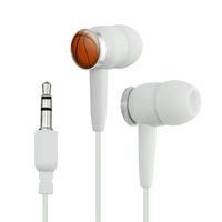 Basketball Novelty in-Ear Earbud Headphones - White