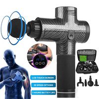 JUMOWA Massage Gun with 20 Speeds Adjustable Powerful and 4 Replacement Head for Muscles Deep Tissue,Percussion Massager and Muscle Massager Handheld,Hypervolt Massage Device with Box