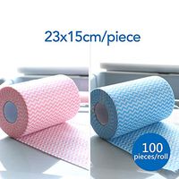 2 Rolls Disposable Dish Cloths Disposable Dish Rags Disposable Wipes Non-Woven Fabric Kitchen Cleaning Cloth Multi-Functional Dish Towel Bathroom Washing Cloth, Handy Wipes Reusable, Dish Cloth