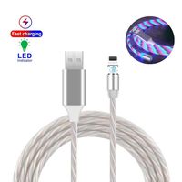 HCYdarker 3.3ft/1m Magnetic Charger Cable, LED Flowing Lighting USB Fast Charger Cord Compatible with Phone 11 Pro Max XS XR X 8 Plus 7 Plus 6S 6 Plus Se 5, iPad iPod(Colorful)