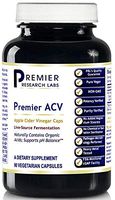 Premier ACV 90 Caps/Bottle Apple Cider Vinegar - Live Source - Support PH Balance (1) Research Labs (1)