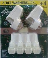 Glade Plug Ins Oil Refills Be At Peace Balsam Fir & Juniper 4 Refills Plus 2 Bonus Warmers