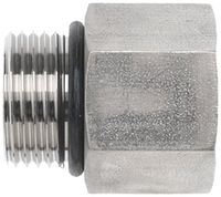 Brennan Industries 6410-24-16-O Steel Straight Reducer, 1-7/8"-12 SAE ORB x 1-5/16"-12 SAE ORB Thread, Male O-Ring Boss x Female O-Ring Boss