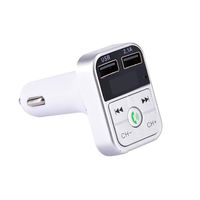 Misszhang-US Car MP3 Player Handsfree Wireless Bluetooth FM Transmitter Player USB Charger - Silver