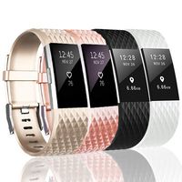 ZEROFIRE Compatible for Fitbit Charge 2 Bands, Adjustable Sport Wrist Bands Strap for Fitbit Charge 2, Women, Men, Pack of 4