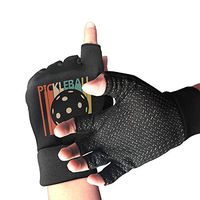 Women/Men Vintage Retro Pickleball Fingerless Gloves for Computer Typing and Daily Work