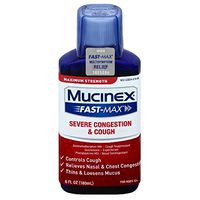 Mucinex Fast-Max Adult Severe Congestion and Cough Liquid, 6 oz