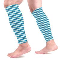 Calf Compression Sleeves 2 Pieces Rhombus Calf Guard Great for Running, Cycling, Maternity, Travel, Nurses