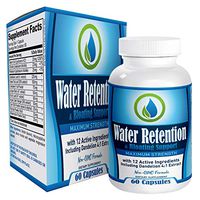 Natural Water Retention Pills/Supplement - Bloating Relief and Water Weight Loss Support - Diuretic Water Pills/Supplements - 60 Capsules