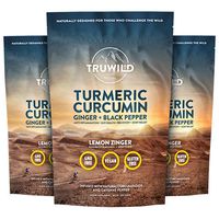 Turmeric Curcumin Drink Mix Powder + Organic Curcuminoid Black Pepper, Ginger, Cayenne Pepper, Lemon, Himalayan Salt - Natural Anti-Inflammatory & Immune Support - Encourage Joint Health (3-Pack)
