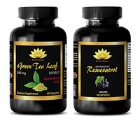 Anti-Aging Products - Green Tea Extract – RESVERATROL - resveratrol Extra Strength - Combo (2 Bottles)