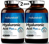Maximum Strength Hyaluronic Acid Capsules with Vitamin E, 100mg,180 Counts, Powerfully Supports Antioxidant, Skin Hydration & Joints Lubrication. Non-GMO and Made in USA. (2 Pack)