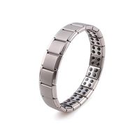 DALU.A.F 1 Piece Men Magnetic Bracelet Titanium Magnetic Bracelet Pain Relief for Arthritis and Carpal Tunnel, Effective Relief of Joint Pain Energy Bracelet Silver
