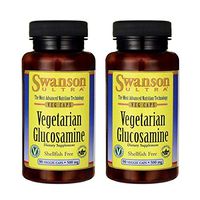 Swanson Vegetarian Glucosamine - Shellfish Free 500 Milligrams 90 Veg Capsules (2 Pack)