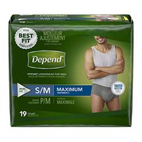 Depend FIT-FLEX 43616 Underwear for Men Pack of 19