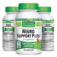 Botanic Choice Neuro Support Plus - Adult Daily Supplement - Delivers Essential Vitamins to Support Nerves Pain Relief Healthy Circulation and Blood Sugar Levels 60 Capsules
