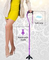 Offset Quad Cane Color: Purple