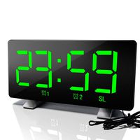 Sunsbell Sunsbell Digital Dual Alarm Clock FM Radio Clock with USB Charging Port, 3 Level Brightness Adjustable, 12hr 24hr Format and Snooze for Bedrooms Bedside Desk