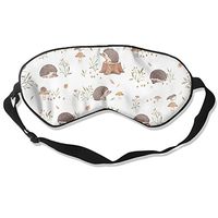 Silk Sleeping Mask Eye Hedgehog Fun Lightweight Soft Adjustable Strap Blindfold For Night's Sleep Nap Travel Eyeshade Men And Women
