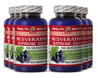 Resveratrol with Moringa - RESVERATROL Supreme 1200MG - Slow Down Aging Process (6 Bottles)
