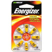 48 Energizer EZ Turn & Lock Hearing Aid Batteries Size: 10