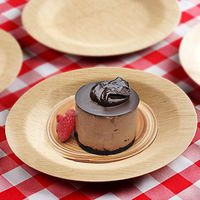 Efavormart 50 Pcs - Sleek Disposable Natural Bamboo 11" Round Elegant Sturdy PLATES Biodegradable Compostable And Chemical Free