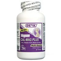 Deva Vegan Vitamins Calcium, Magnesium Plus - 90 Tablets (image may vary)