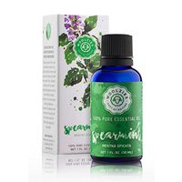 Woolzies 100% Pure & Natural Spearmint Essential Oil 1 Oz - Promotes Digestion - Promotes Uplifting Mood & Focus - Cleanses Mouth & Freshens Breath - for Diffusion, Topical & Aromatherapy Use