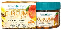 Green & Happy Turmeric - Curcumin Ginger Gummies | Vegan, Gluten Free, Antioxidant, Inflammation & Joint Support (110 Ct)